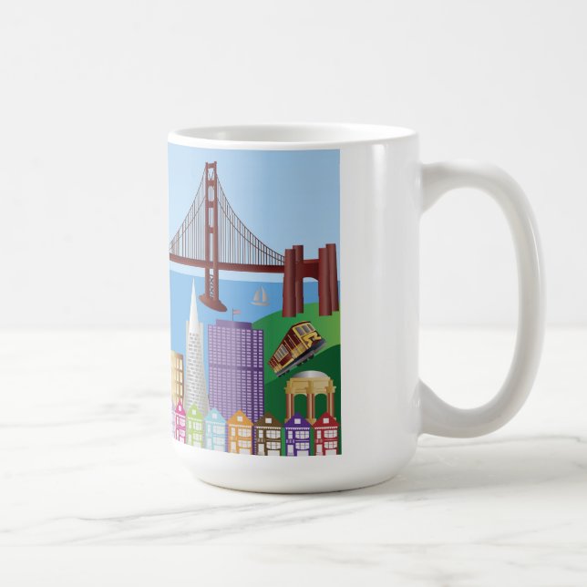 San Francisco Cityscape-Tasse Kaffeetasse (Rechts)