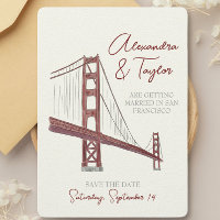 San Francisco Enregistrer La Date Invitation