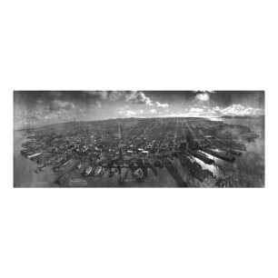 San Francisco Erdbebenruinen von Panorama 1906 Fotodruck