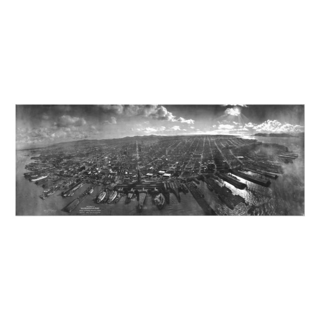 San Francisco Erdbebenruinen von Panorama 1906 Fotodruck (Vorne)