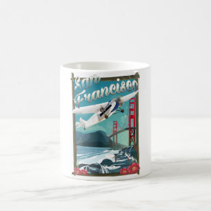 San Francisco Flight Reiseplakat Kaffeetasse