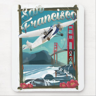 San Francisco Flugreiseplakat Mousepad