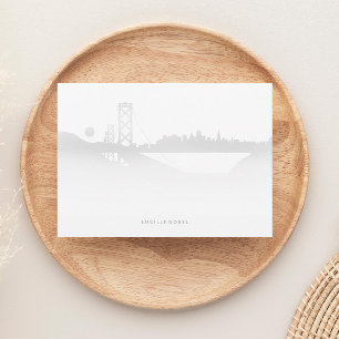San Francisco Fog Modernes Personalisiertes Geschi Mitteilungskarte