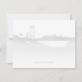 San Francisco Fog Modernes Personalisiertes Geschi Mitteilungskarte