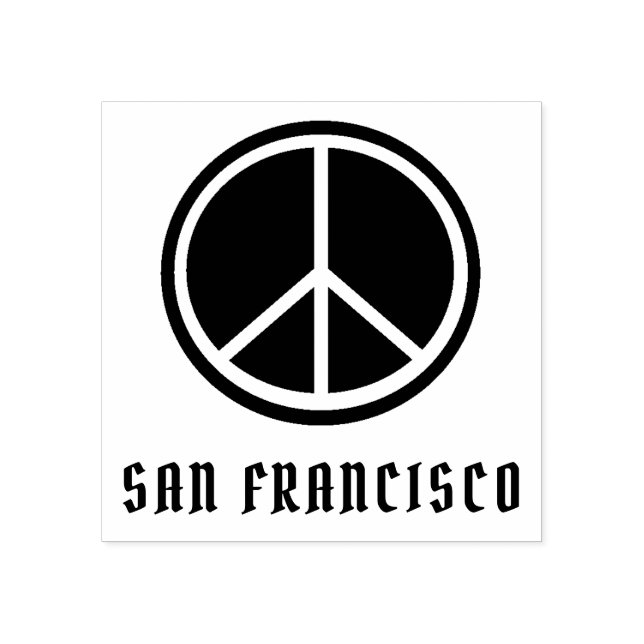 San Francisco Friedenszeichen Gummi Briefmarke Gummistempel (Prägung)