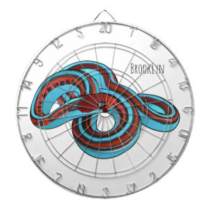 San Francisco Garter Schlange Cartoon Illustration Dartscheibe