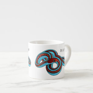 San Francisco Garter Schlange Cartoon Illustration Espressotasse