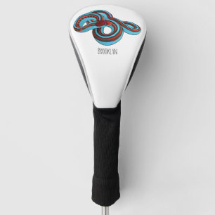 San Francisco Garter Schlange Cartoon Illustration Golf Headcover
