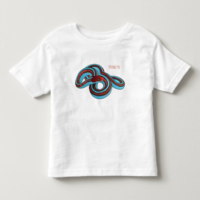 San Francisco Garter Schlange Cartoon Illustration Kleinkind T-shirt (Vorderseite)