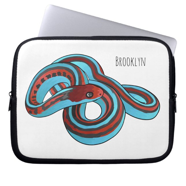 San Francisco Garter Schlange Cartoon Illustration Laptopschutzhülle (Vorderseite)