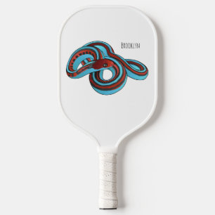 San Francisco Garter Schlange Cartoon Illustration Pickleball Schläger