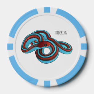 San Francisco Garter Schlange Cartoon Illustration Pokerchips