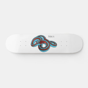 San Francisco Garter Schlange Cartoon Illustration Skateboard