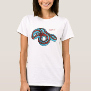 San Francisco Garter Schlange Cartoon Illustration T-Shirt