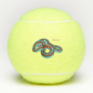 San Francisco Garter Schlange Cartoon Illustration Tennisbälle
