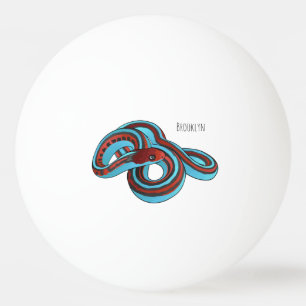 San Francisco Garter Schlange Cartoon Illustration Tischtennisball
