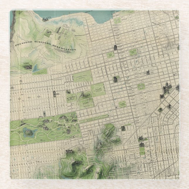 San Francisco Glasuntersetzer (Vorderseite)