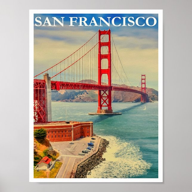 San Francisco, Golden Gate Bridge 2 Affiche de voy (Devant)
