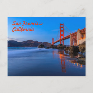 San Francisco Golden Gate Bridge bei Sonnenunterga Postkarte