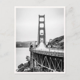 San Francisco Golden Gate Bridge Black & White Postkarte