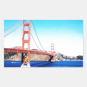 San Francisco Golden gate bridge Kalifornien Rechteckiger Aufkleber