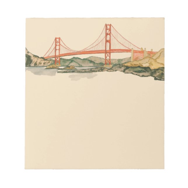 San Francisco Golden Gate Bridge Notepad Notizblock (Vorderseite)