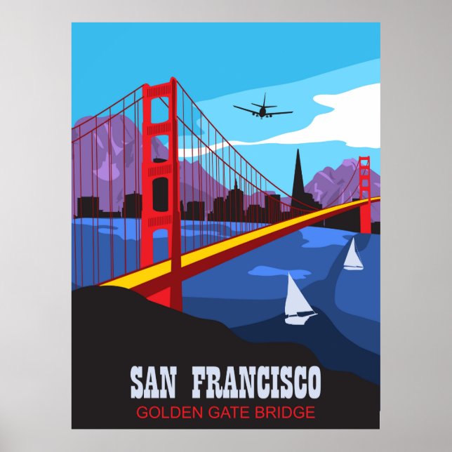 San Francisco, Golden Gate Bridge Poster (Vorne)