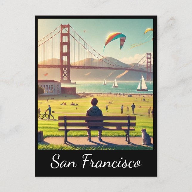 San Francisco Golden Gate Bridge Postkarte (Vorderseite)