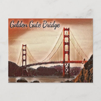 San Francisco Golden Gate Bridge Postkarte