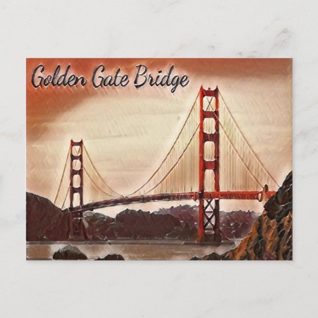 San Francisco Golden Gate Bridge Postkarte (Vorderseite)