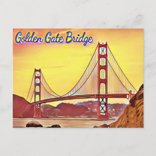 San Francisco Golden Gate Bridge Postkarte (Vorderseite)