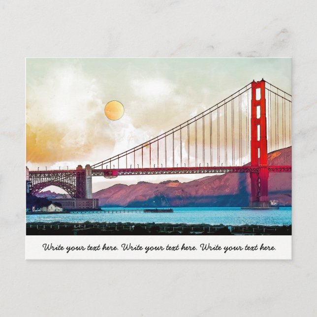 San Francisco Golden Gate Bridge. USA, Amerika Postkarte (Vorderseite)