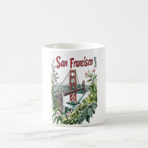 San Francisco Golden Gate Bridge Wasserfarbendesig Kaffeetasse