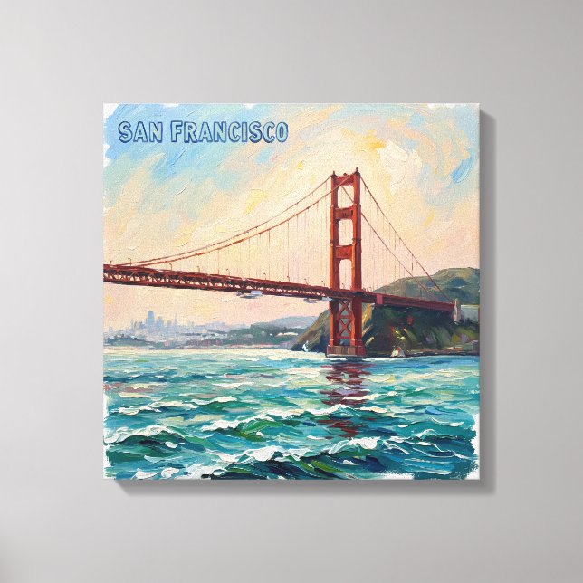 San Francisco Golden Gate Seascape Canvas Art Leinwanddruck (Vorderseite)