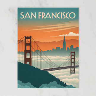 San Francisco: Golden Gates nebliger Charme Postkarte