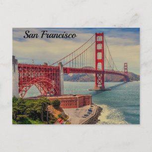 San Francisco goldene Brücke Postkarte