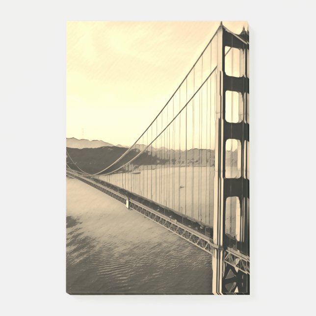 San Francisco - GOLDENGATE - Brücke Post-it Klebezettel (Vorderseite)