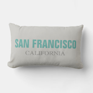 San Francisco Gray California Throw Pillow Lendenkissen