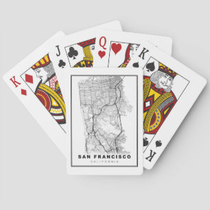 San Francisco Halbinsel Karte Spielkarten