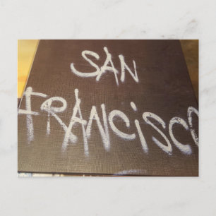 San Francisco handgemaltes Schild Postkarte