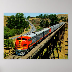 San Francisco Hauptzug unterwegs Vintag Poster