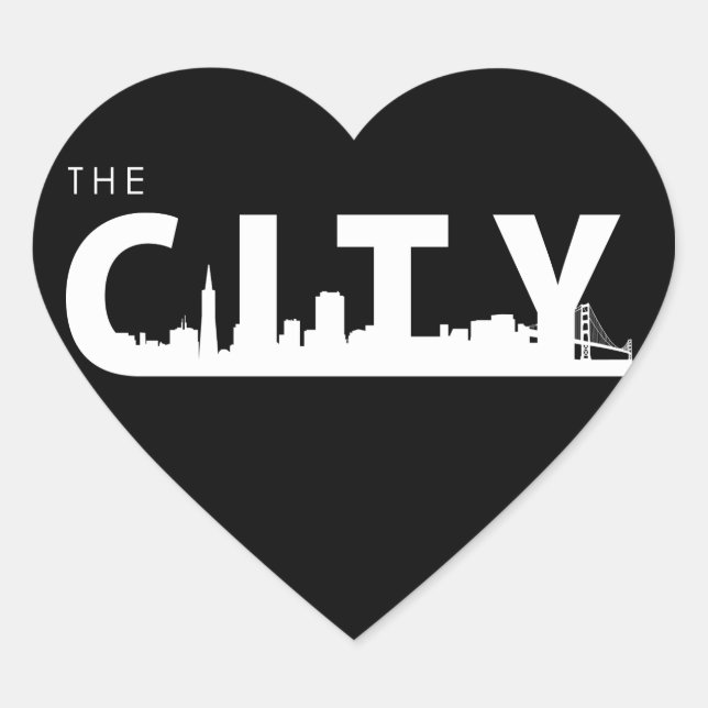 San Francisco Heart Sticker (Vorderseite)