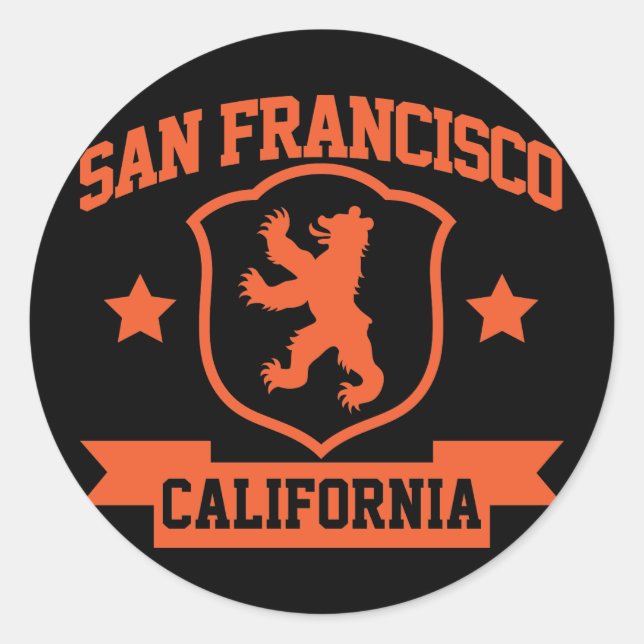 San Francisco Heraldry Runder Aufkleber (Vorderseite)