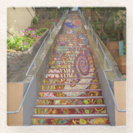 San Francisco Hidden Garden Steps #1 Glass Unterse Glasuntersetzer