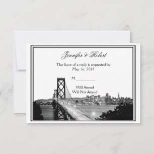 San Francisco Hochzeit in Urlaubsort Response Card RSVP Karte