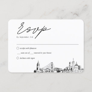 San Francisco Hochzeit Traditionelle UAWG Begleitkarte