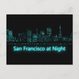 San Francisco in der Nacht Postkarte