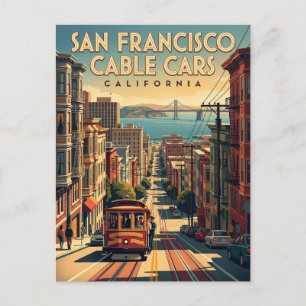 San Francisco Kabelstraßenbahnen Kalifornien Postkarte