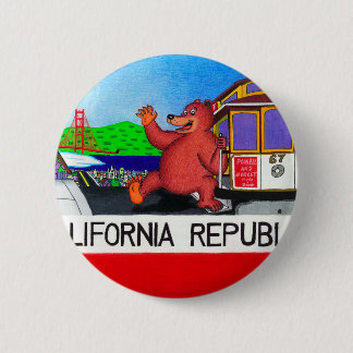 San Francisco Kalifornien Bärn-Flagge 2 Button
