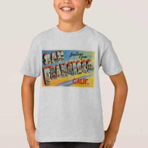 San Francisco Kalifornien CA alte Reise-Andenken T-Shirt